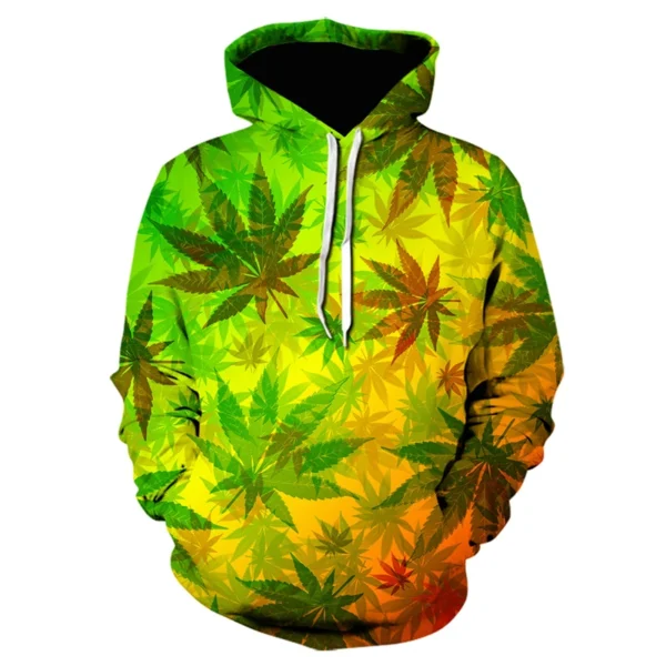 Colourful Flower Leaf 3D Printed Hoodies