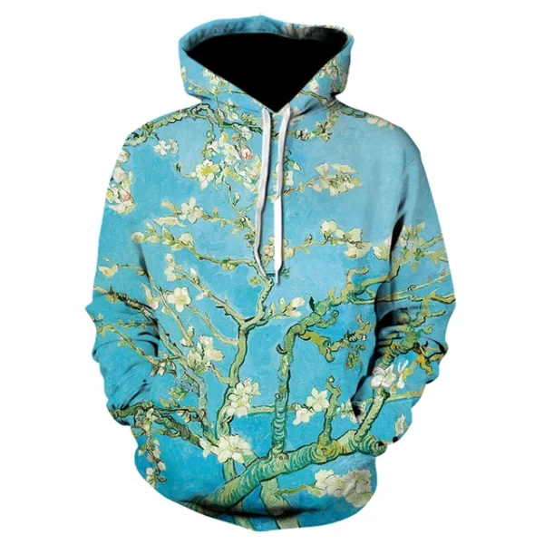 Colourful Flower Leaf 3D Printed Hoodies - Design 03