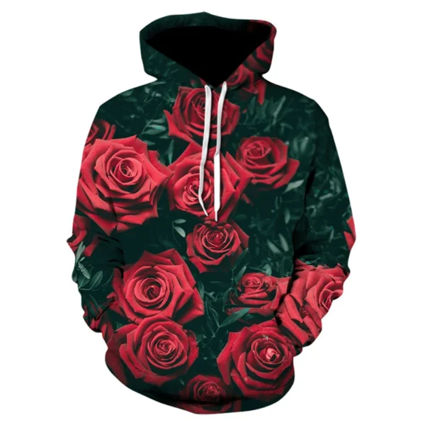 Colourful Flower Leaf 3D Printed Hoodies