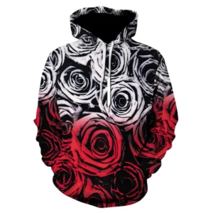 Colourful Flower Leaf 3D Printed Hoodies