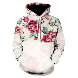 Colourful Flower Leaf 3D Printed Hoodies