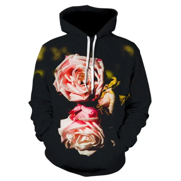 Colourful Flower Leaf 3D Printed Hoodies