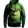 Green Hairy Cartoon Monkey Hoodie For Men